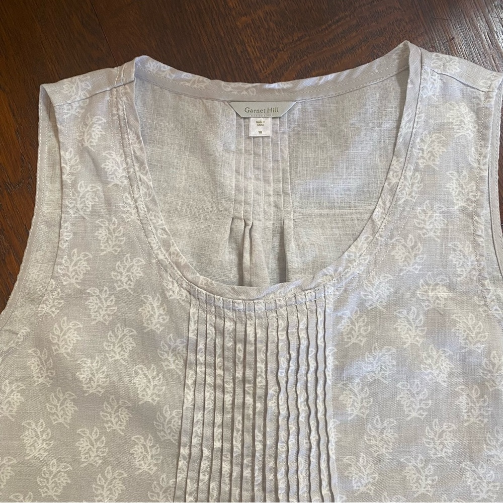Garnet Hill Sleeveless Linen Dress 10